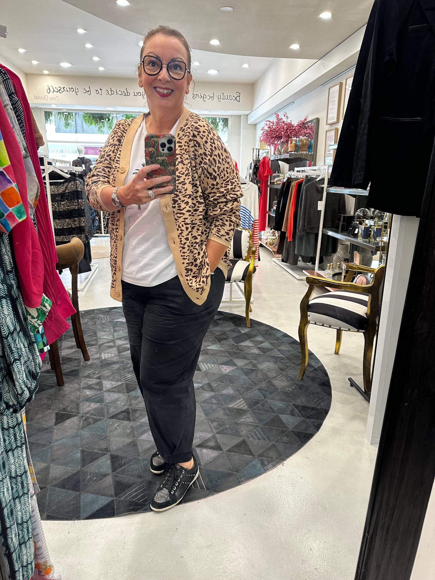 Hampton Cardigan Leopard - Betty Basics