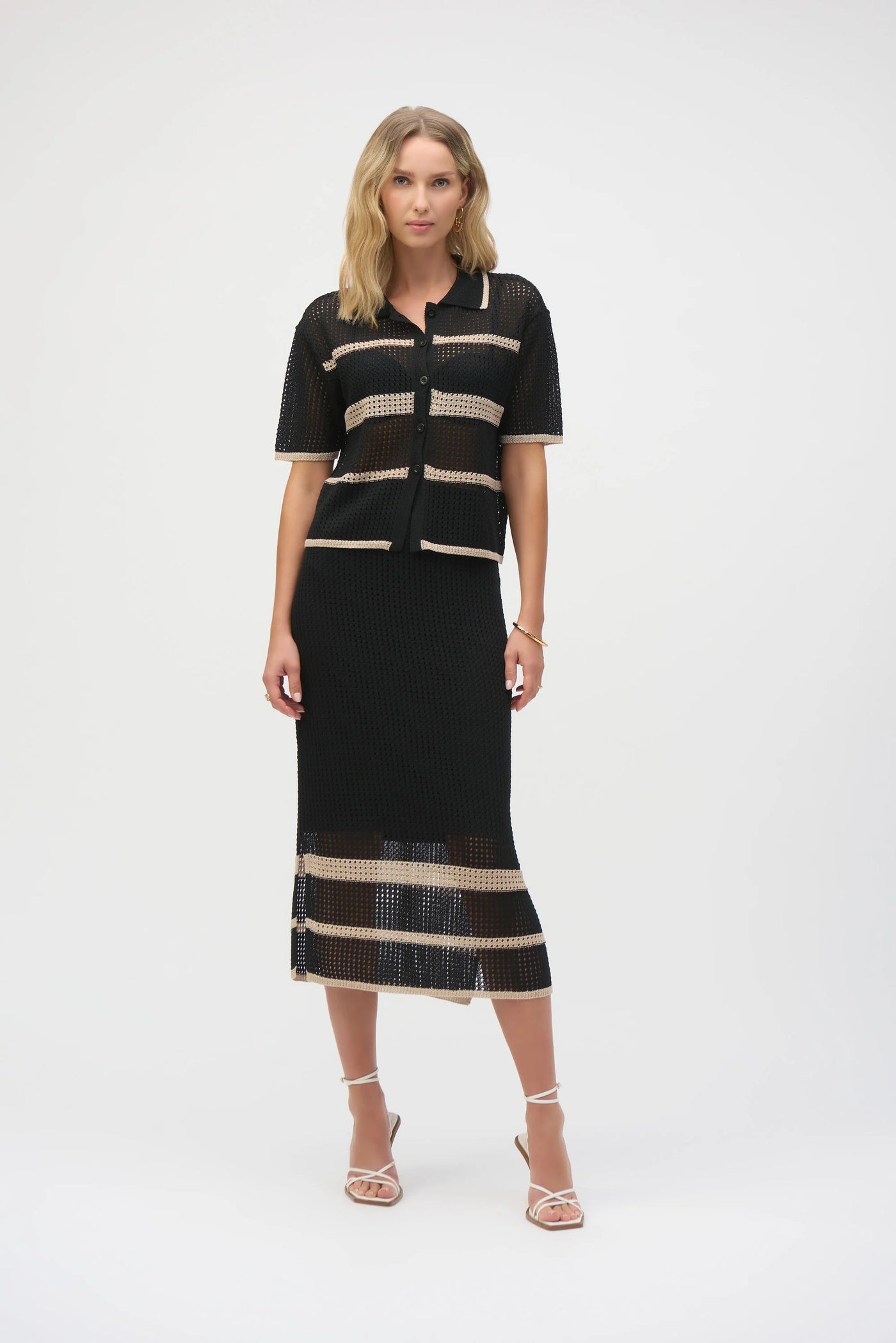 Joseph Ribkoff Mesh Knit Cardi